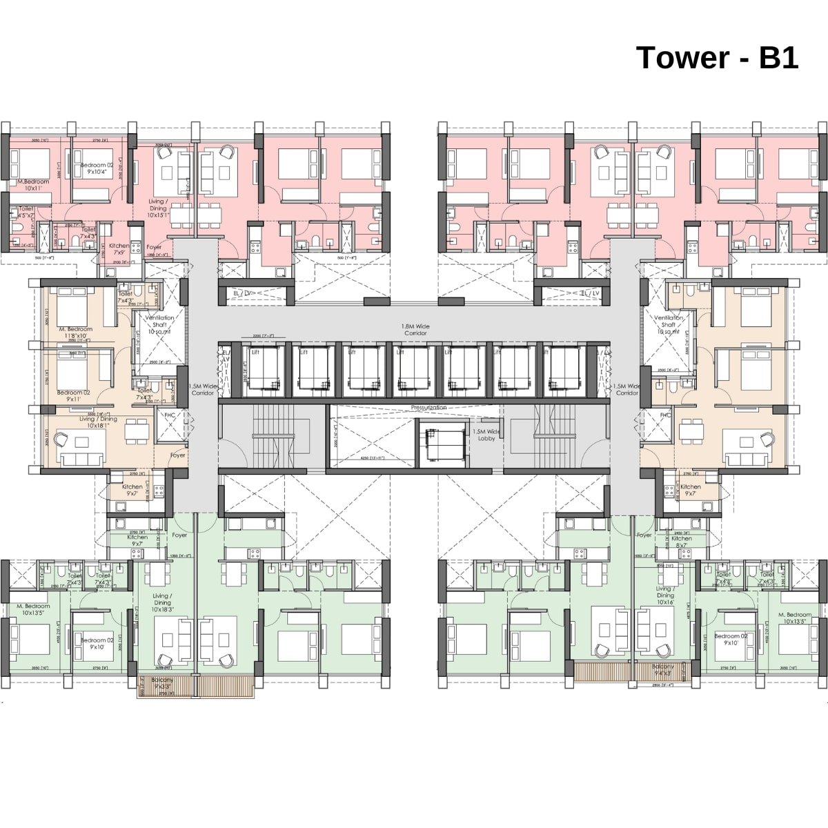 Runwal-25-hour-life-Floor-Plan-Tower-B1